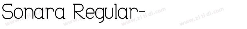 Sonara Regular字体转换
